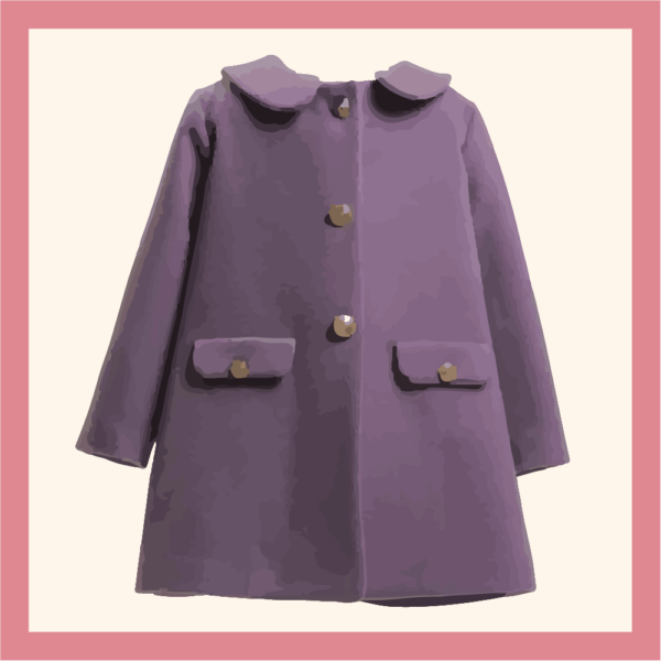 purple winter coat