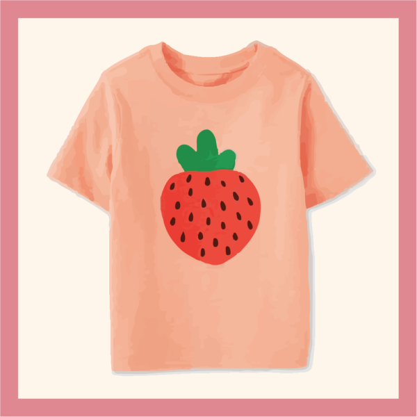 strawberry pink shirt