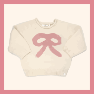 pink coquette bow sweater